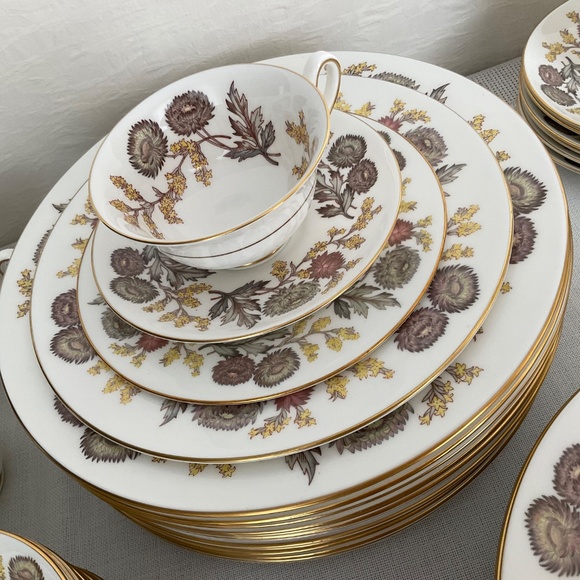 Wedgwood Bone China Lichfield Pattern 5-Piece Place Setting Vintage 1960… - Picture 5 of 5